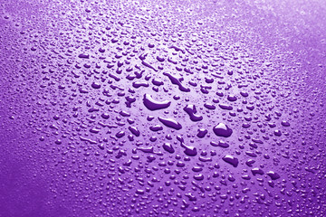 water drop in purple background