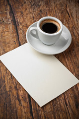 Obraz na płótnie Canvas coffee and letter