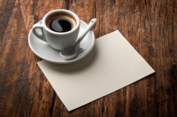 Obraz na płótnie Canvas coffee and letter