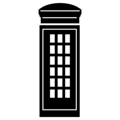 Vector illustration of tipical phone box of London