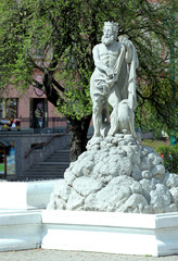 Neptun fountain at city Presov, Slovakia