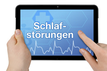 Tablet mit Interface und Schlafstörungen