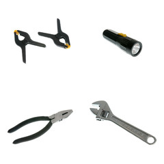 Obraz premium lantern, plier, english key and clamps