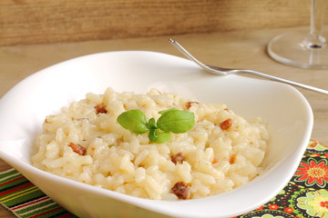 Risotto with mascarpone and prosciutto