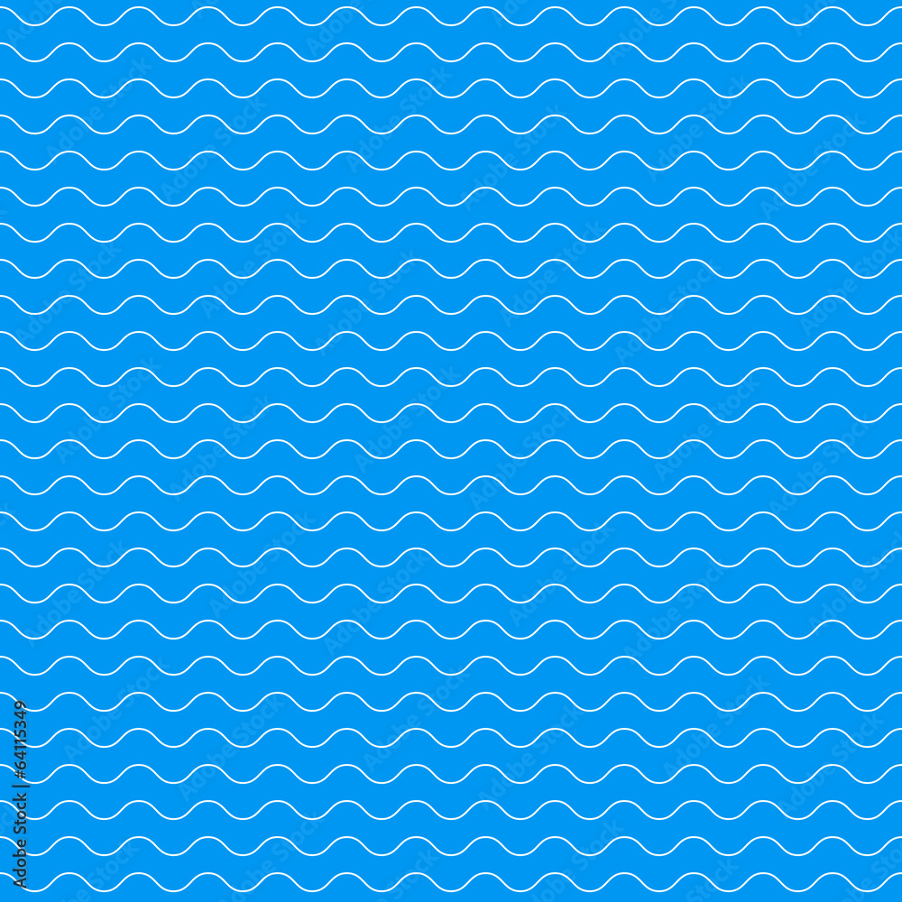 Wall mural vector seamless abstract pattern, waves