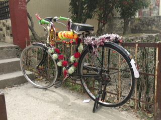 Fototapeta na wymiar rowerów w Indiach