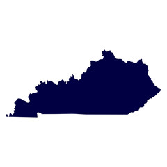 Fototapeta premium map of the U.S. state of Kentucky