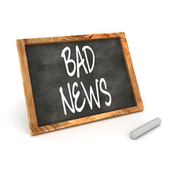 Fototapeta premium Blackboard Bad News