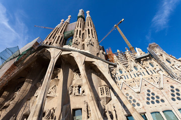 Ingresso e facciata Sagrada Familia, Spagna
