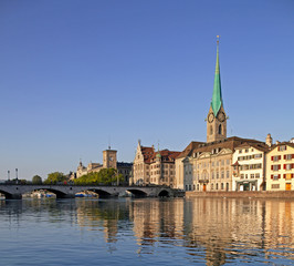 Fototapeta na wymiar Zurich, the Lady Minster cathedral