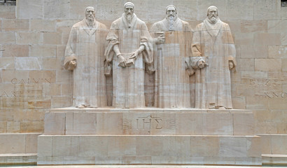 Reformation monument in Geneva, Switzerland. - obrazy, fototapety, plakaty
