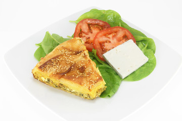 Traditional greek spinach pie ( spanakopita )