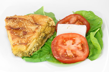 Traditional greek spinach pie ( spanakopita )