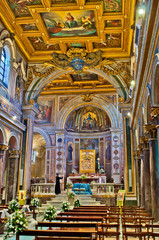 Fototapeta na wymiar St. Bartholomew on the Island Basilica interior