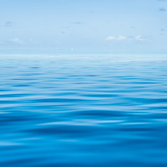blue sea and clouds
