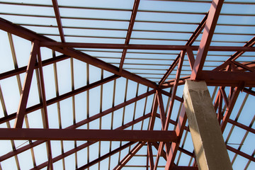 Roof steel in new house
