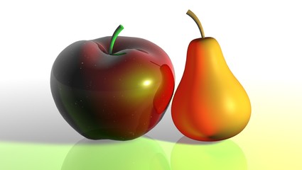 Pear and apple