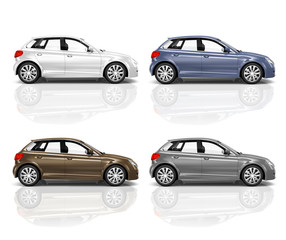 Collection of 3D Hatchback Cars