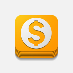 square button: money