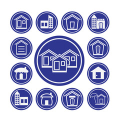 Cute collection of City and Town Buildings