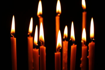 Candles in church