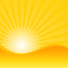 summer yellow with sun shine ray background (vector)
