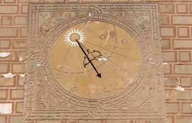 Fototapeta na wymiar Sundial, solar clock.