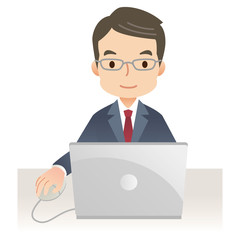 ビジネスマン　PC