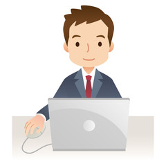ビジネスマン　PC
