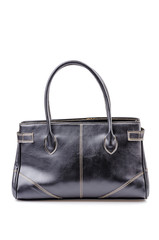 Naklejka premium Woman leather bag isolated white background