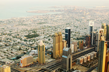 Fototapeta na wymiar Downtown of Dubai (UAE) in the morning