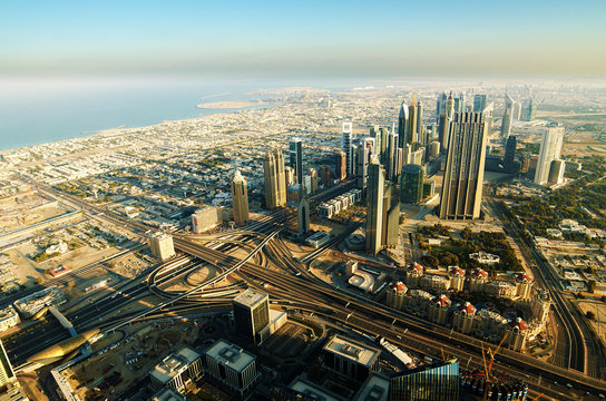 Downtown of Dubai (UAE) in the morning