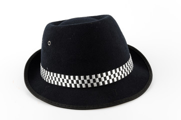 Vintage panama hat isolated white background