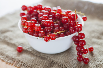 red currant in a bowl