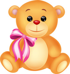 Cute bear cartoon sitting