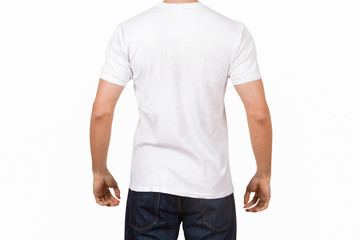 White Tshirt on Young Man