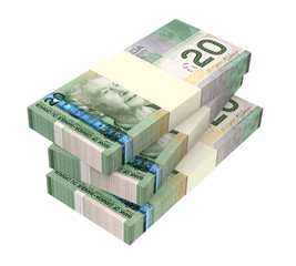 Dollars money isolated on white background.