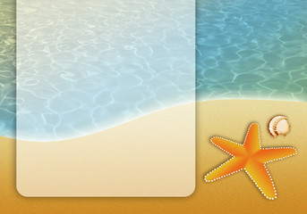 Fototapeta na wymiar illustration of starfish on the beach