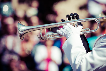 Obraz na płótnie Canvas Brass Band in uniform performing