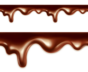 Melted chocolate seamless vector