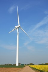 Fototapeta premium wind turbine standing in field