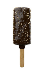 Glace au chocolat et noisettes