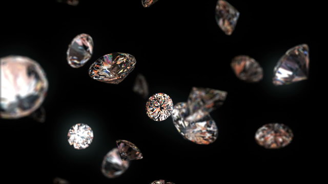 falling diamonds, beautiful background. seamless loop