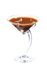Chocolate cheese martini cocktail