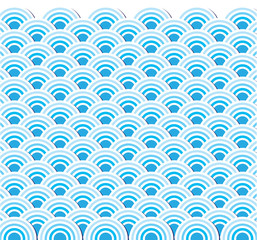Pattern wave of sea japanese style