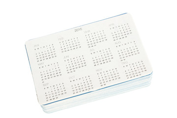 Stack of new pocket calendars