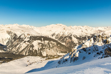 Fototapeta na wymiar Ski resort Bad Gastein in winter mountains, Austria