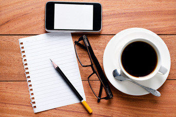 Blank Page notebook and calculato