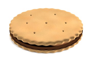 realistic 3d render of biscuit