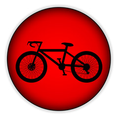 Bicycle icon on round internet button